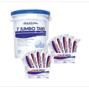 Leslie’s – 3 in. Jumbo Chlorine Tabs 35 lbs. Bucket and Chlor Brite Pool Shocks 12 x 1 lb